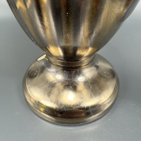 Haeger Art Pottery Bronzed Metallic Glaze Urn Pitcher Footed Vase Vintage - Picture 9 of 16